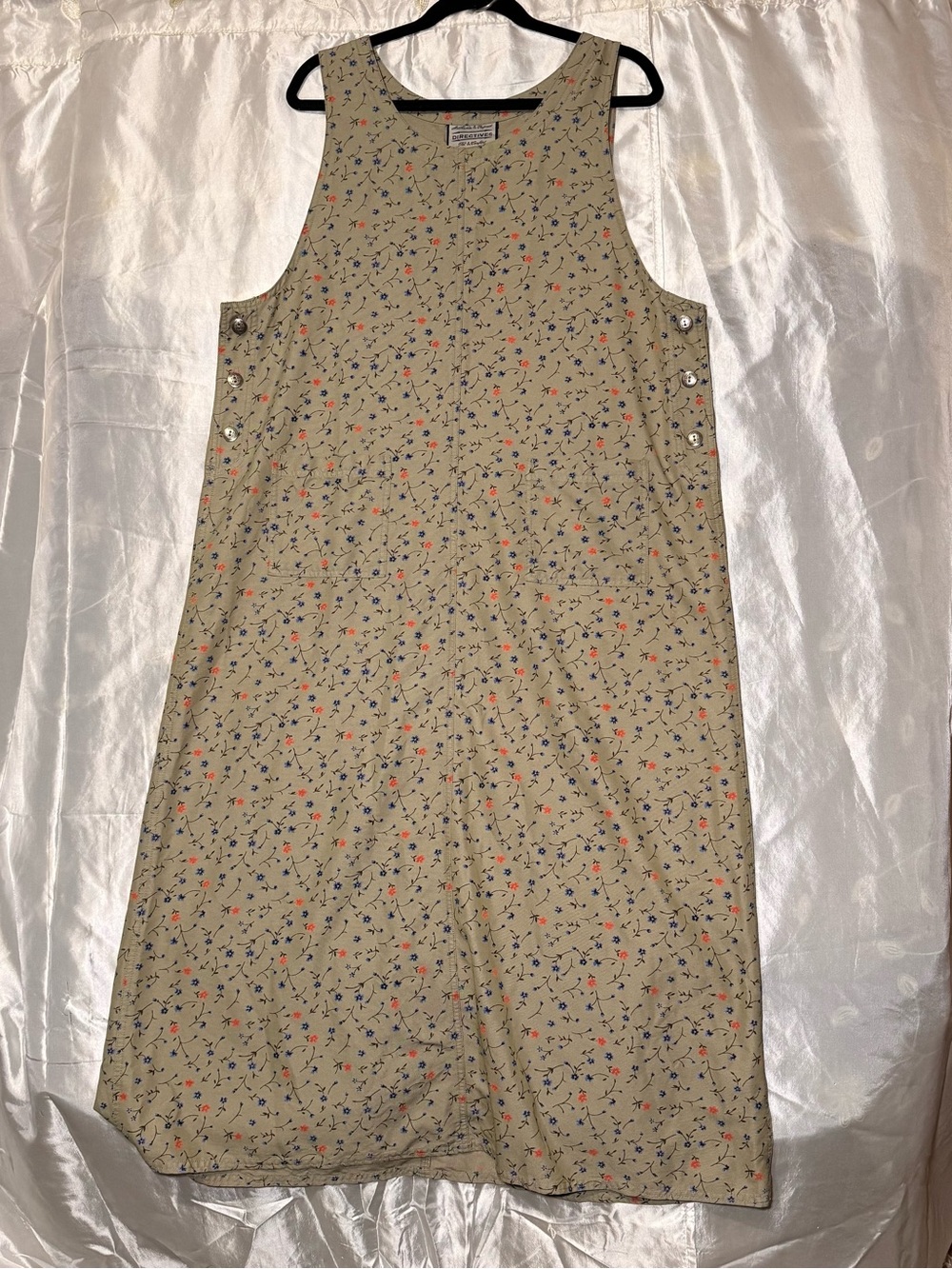 Directives Jumper Dress XL Cottagecore Prairie 90s Y2K Long Pockets Side Buttons